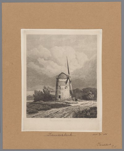 Vista del Molino de Piedra o Molino de Rembrandt en Koudekerk aan den Rijn
Molino de Rembrandt en Koudekerk (título en el objeto) de Pierre Louis Dubourcq