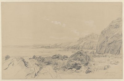 Paisaje costero en Granville de Pierre Louis Dubourcq