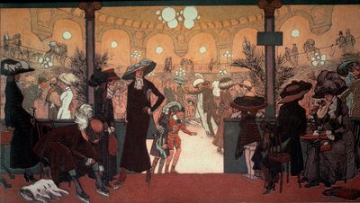 El Palais des Glaces: Vista del interior del Palais des Glaces en los Campos Elíseos de París: la pista de patinaje. Obra de Pierre Gatier (1878-1944) Colección privada de Pierre Louis Gatier