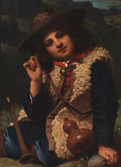 Niño italiano con chaqueta de piel de oveja de Pierre Louis Joseph de Coninck