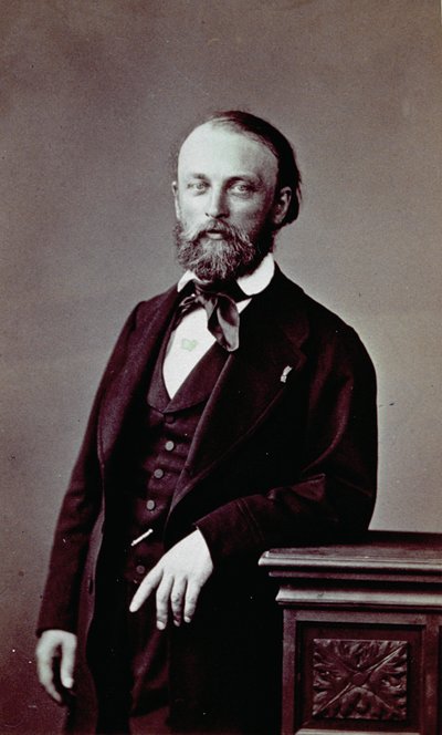 Retrato del pintor francés Auguste Bonheur con vestimenta elegante del período romántico de Pierre Louis Pierson