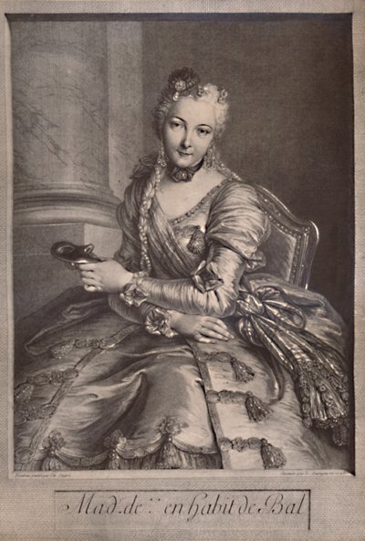 Madame de Pompadour, amante del rey Luis XV de Francia de Pierre Louis de Surugue