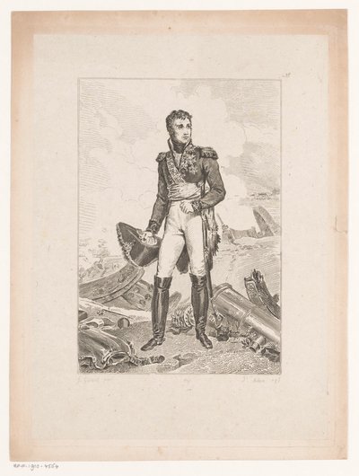 Retrato de Jean Lannes, duque de Montebello Colección de retratos históricos del barón Gérard (título de la serie) Colección de Retratos Historiques de Mr. le Baron Gerard (título de la serie) de Pierre Michel Adam