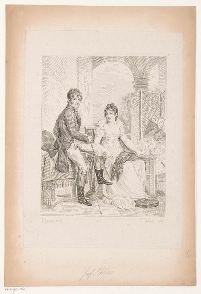 Retrato de Moritz von Fries y su esposa Colección de retratos históricos del barón Gérard (título de la serie) Colección de Retratos Historiques de Mr. le Baron Gerard (título de la serie) de Pierre Michel Adam