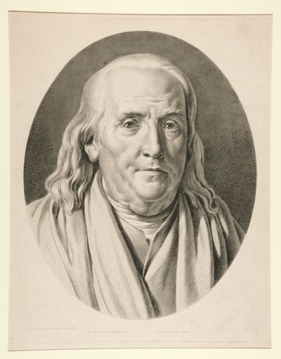 Benjamin Franklin, a partir de una escultura de Jean-Antoine Houdon de Pierre Michel Alix
