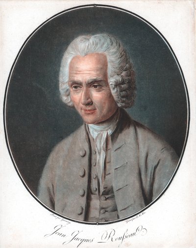 Jean-Jacques Rousseau 1712-78, filósofo político francés de Pierre Michel Alix