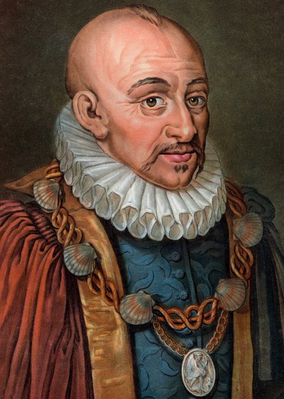 Michel Eyquem de Montaigne 1533-1592 - grabado - siglo XIX - Retrato de Michel Eyquem de Montaigne (1533-1592), filósofo humanista francés. Grabado por Pierre Michel Alix de Pierre Michel Alix