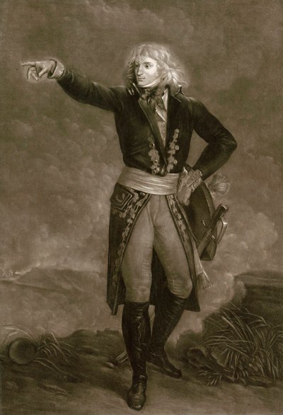 Napoleón Bonaparte como general en jefe del Ejército de Italia (1796-1797) - Grabado por Pierre Michel Alix (1762-1817) de Pierre Michel Alix