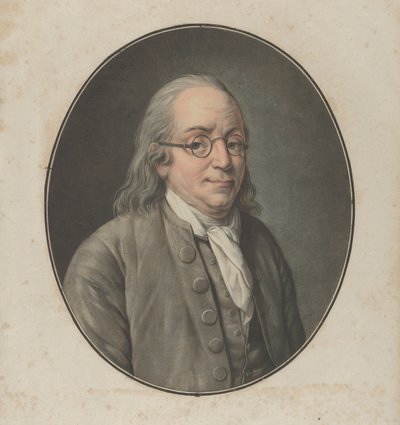 Retrato de Franklin, después de Vanloo, ca. 1795 de Pierre Michel Alix