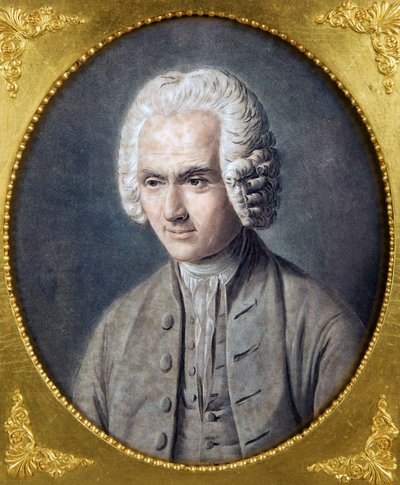 Retrato de Jean-Jacques Rousseau (1712-1778) de Pierre Michel Alix