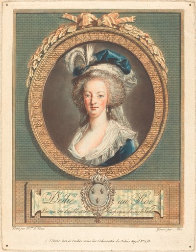 Reina María Antonieta, c. 1789 de Pierre Michel Alix