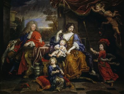 Gran Delfín de Francia y su familia de Pierre Mignard