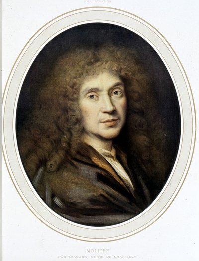 Molière por Mignard - Museo de Chantilly de Pierre Mignard