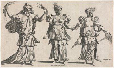 Las Tres Parcas, Diseños de Vestuario, c. 1534 de Pierre Milan