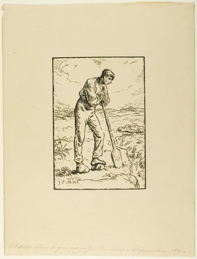 Cavador apoyado en su pala de Pierre Millet