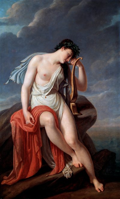 Safo en el acantilado de Lefkada de Pierre Narcisse Guérin Baron