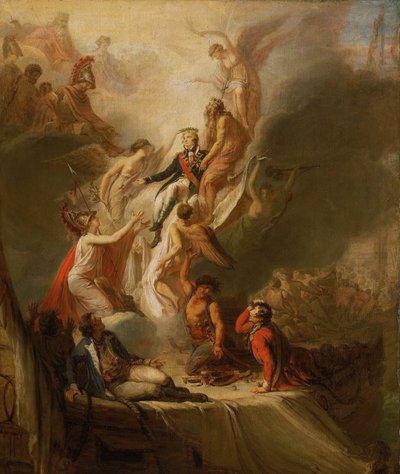 La apoteosis de Horacio Nelson (1758-1805), c.1805-18 (óleo sobre lienzo) de Pierre Nicolas Legrand