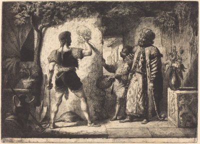 Artista dibujando a un hombre con vestido turco de Pierre Nolasque Bergeret