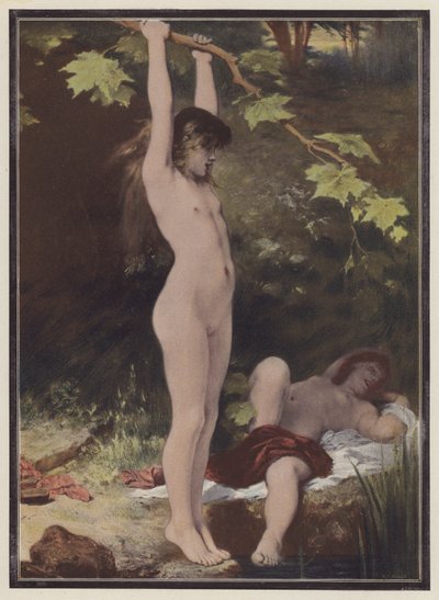 En el bosque (litografia en color) de Pierre Oliver Joseph Coomans