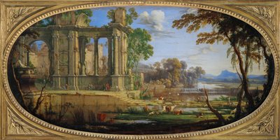 Paysage compose avec ruines antiques - Paisaje con ruinas antiguas ... de Pierre Patel