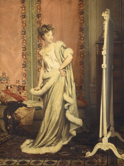 Ante el espejo, 1873 de Pierre Paul Lêon Glaize
