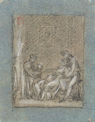 Estudio para una familia en desolación de Pierre Paul Prud