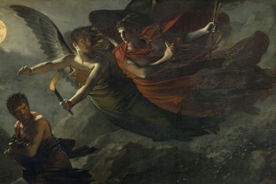 (detalle) Justicia y Venganza Divina Persiguiendo el Crimen de Pierre Paul Prudhon