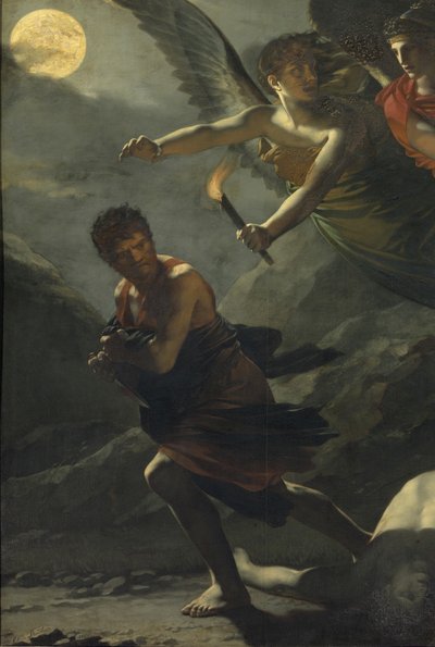 (detalle) Justicia y venganza divina persiguiendo el crimen de Pierre Paul Prudhon