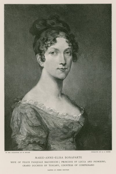 Elisa Bonaparte de Pierre Paul Prudhon