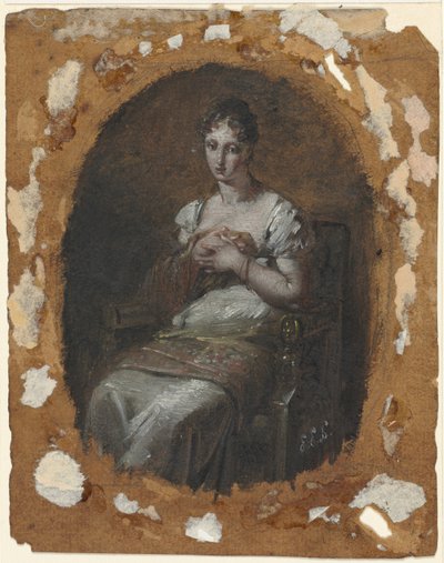 Young Woman Seated de Pierre Paul Prud