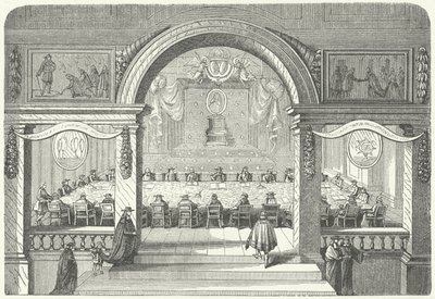 Reunión de la Academia Francesa de Ciencias en el Louvre de Pierre Paul Sevin