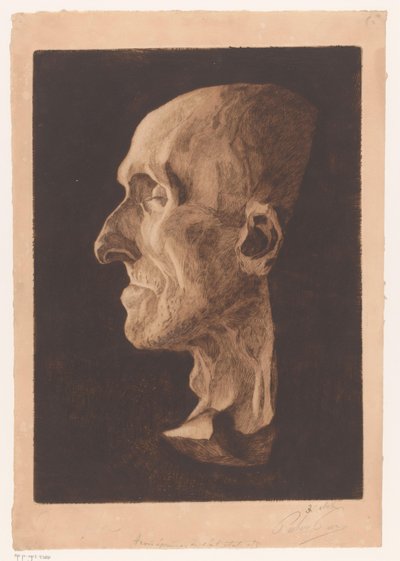 Máscara de la muerte de Antonio Canova de Pierre Peeters (signed by artist)