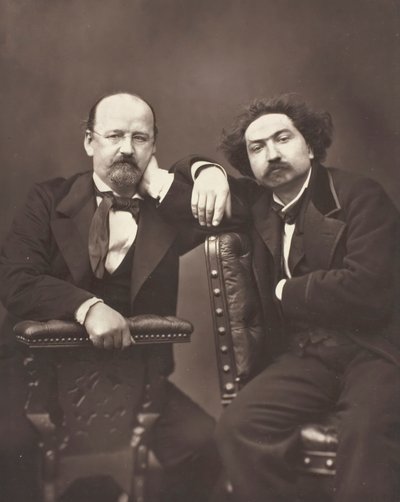 Émile Erckmann escritor francés, 1822-1899 y Alexandre Chatrian escritor francés, 1826-1890, c. 1876 de Pierre Petit