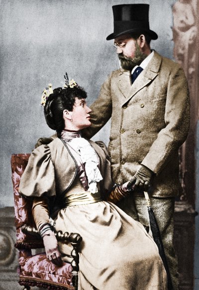 Emile Zola y Jeanne Rozerat, c1890, 1939 de Pierre Petit