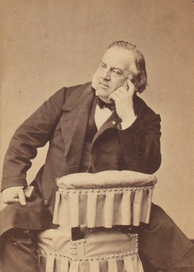 Retrato del compositor Louis Clapisson (1808-1866) de Pierre Petit