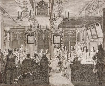 El rey Carlos II cenando con Lucy Walter de Pierre Philippe