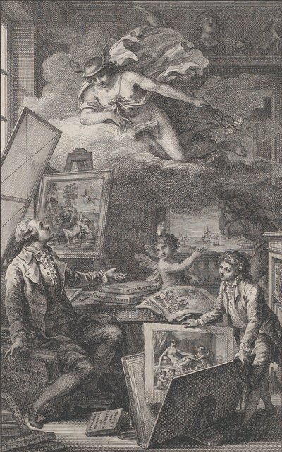 En memoria de P. FR. Basan, un grabado para el catálogo de la colección de P.-F. Basan, 1798 de Pierre Philippe Choffard