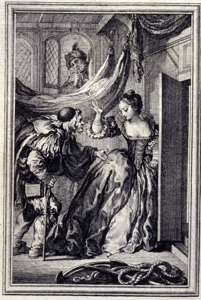 El Calendario de los Aniards - en Cuentos y nuevas en verso de Jean La Fontaine. 1776. Ilustración de P.P. Choffard de Pierre Philippe Choffard