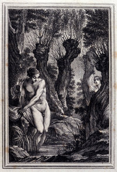El caso de conciencia. En “Cuentos y nuevas en verso” de Jean La Fontaine. 1776. Ilustración por P.P. Choffard. de Pierre Philippe Choffard