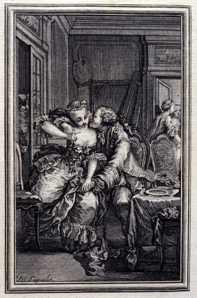 Les Remis - en “Cuentos y nuevas en verso” de Jean La Fontaine. 1776. Ilustración de P.P. Choffard de Pierre Philippe Choffard