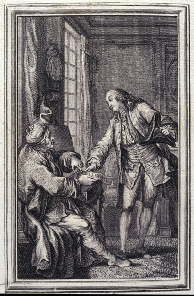 Les confeux indiscrets - en “Cuentos y nuevas en verso” de Jean La Fontaine. 1776. Ilustración de P.P. Choffard de Pierre Philippe Choffard