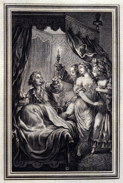 Nunca notamos todo - en Cuentos y nuevas en verso de Jean La Fontaine. 1776. Ilustración de P.P. Choffard de Pierre Philippe Choffard