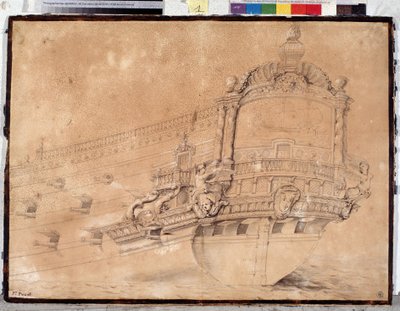 Parte trasera del barco “París” de Pierre Puget