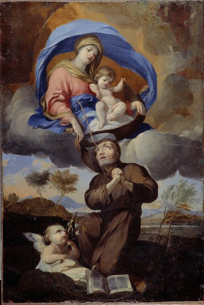 La Virgen dando el escapulario a San Simón Stock (murió en 1265) de Pierre Puget