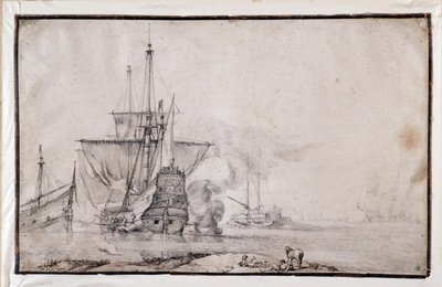 Barco disparando el cañón de Pierre Puget