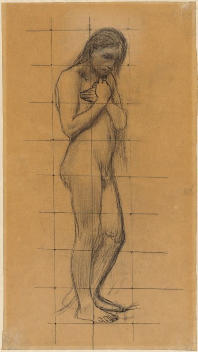 Stehender männlicher Akt de Pierre Puvis de Chavannes