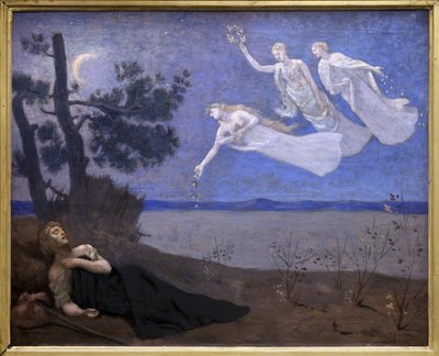 Le Reve (ve en su sueño aparecer el Amor, la Gloria y la Riqueza) (pintura) de Pierre Puvis de Chavannes