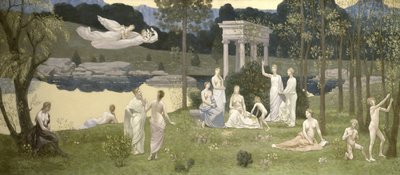 El bosque sagrado, amado por las artes y las musas de Pierre Puvis de Chavannes