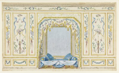 Elevación de pared de alcoba de dormitorio de Pierre Ranson