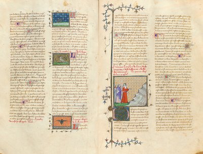 Página de "De Proprietatibus Rerum" de Bartholomeus Anglicus, en la traducción francesa de Jean Corbechon, c.1390 de Pierre Remiet